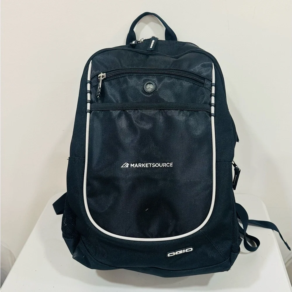 Ogio Carbon-Black Backpack-BF Goodwrich Wide Open Marcetsource Logo Utility Bag